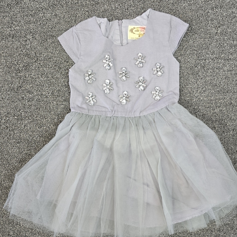 Joyfolie Lavender Dress with Crystal Accents